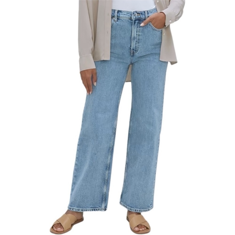 Everlane Women’s Size 31 Light Wash The Way High Rise Wide Leg Jeans